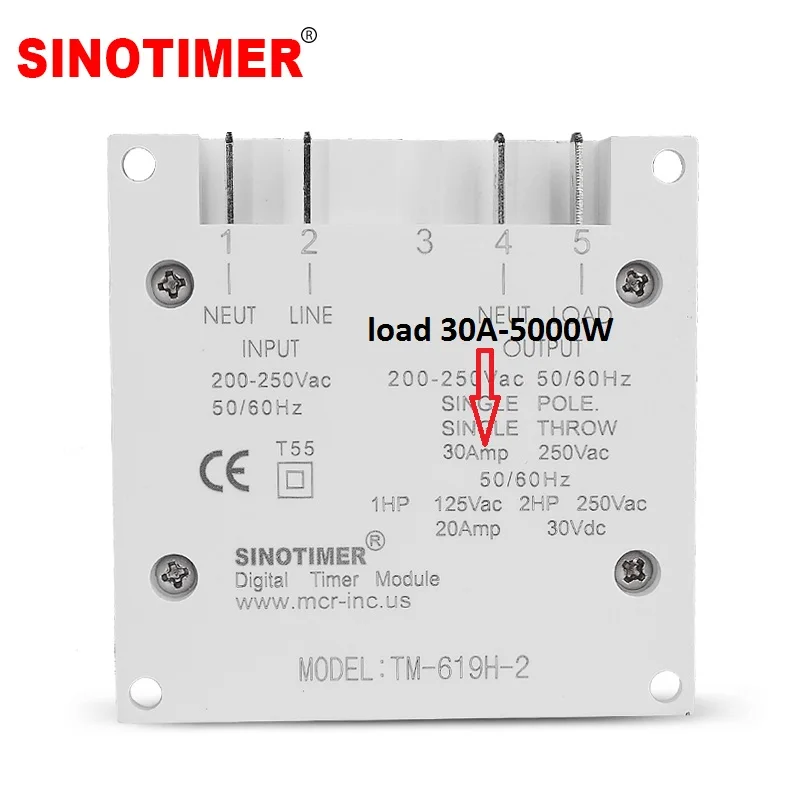 load 30A-5000W 230 В переменного тока 7 дней в неделю программируемый цифровой таймер переключатель освещения выход 220 В напряжение внутри батареи с пылезащитной крышкой - Цвет: load 30A-5000W