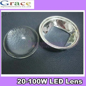 

10pcs/lot 20W-100W LED Lens Reflector Collimator + 50mm Base