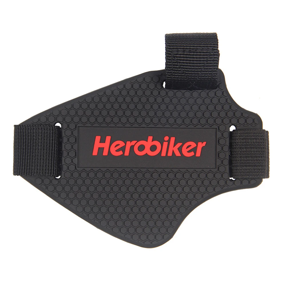 HEROBIKER, мотоциклетная обувь, чехол, профессиональный, один шт, мотоциклетные ботинки, чехол, коробка передач, накладка, мото обувь, защитная накладка - Цвет: Черный