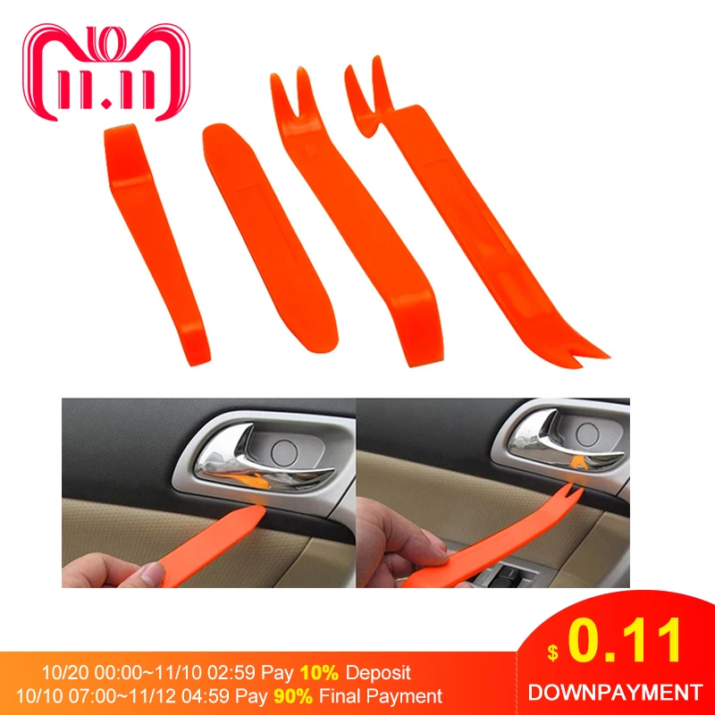 

Universal 4Pcs/Set Car Panel Removal Tool Easy Use Portable Vehicle Car Panel Audio Refit Trim Removal Tool Set Kit Repair Tool