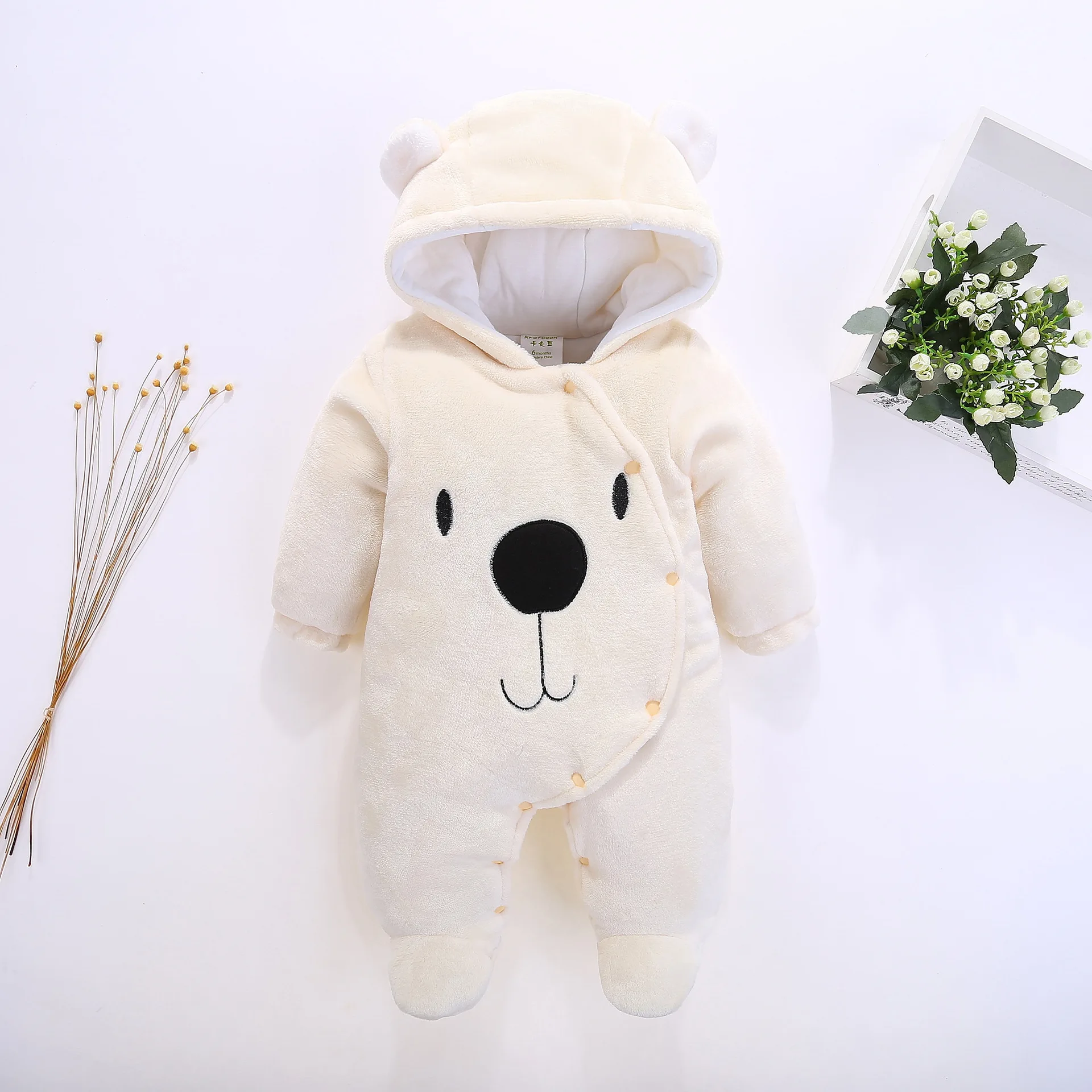 Buy 2018 Fleece Infant Baby Animal Overalls Bear Style