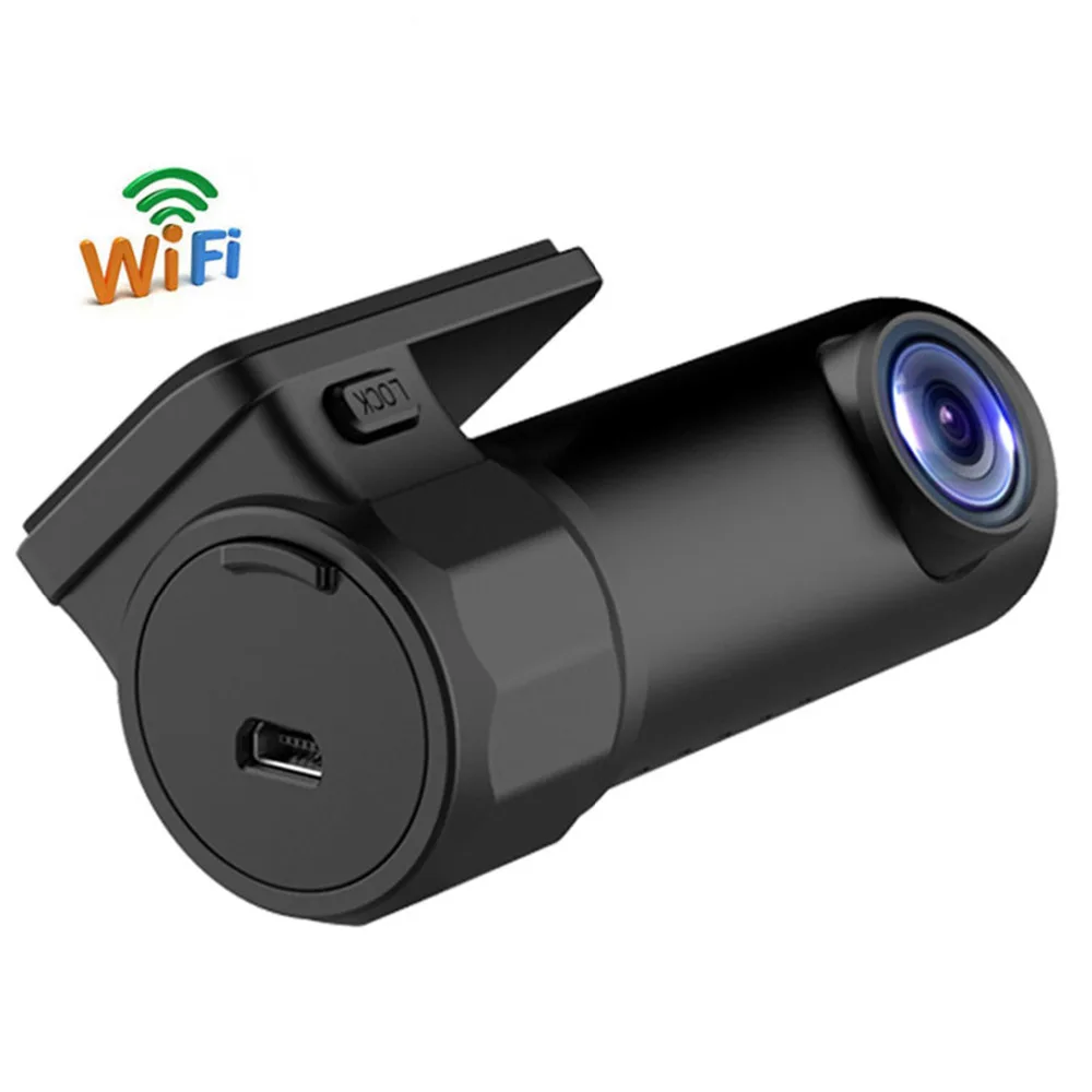 Мини HD 1080P Wifi Автомобильный видеорегистратор вращающаяся линза цифровая