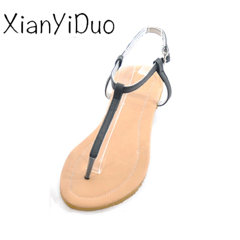 Xianyiduo/женские босоножки на плоской подошве с открытым носком кисточками большие