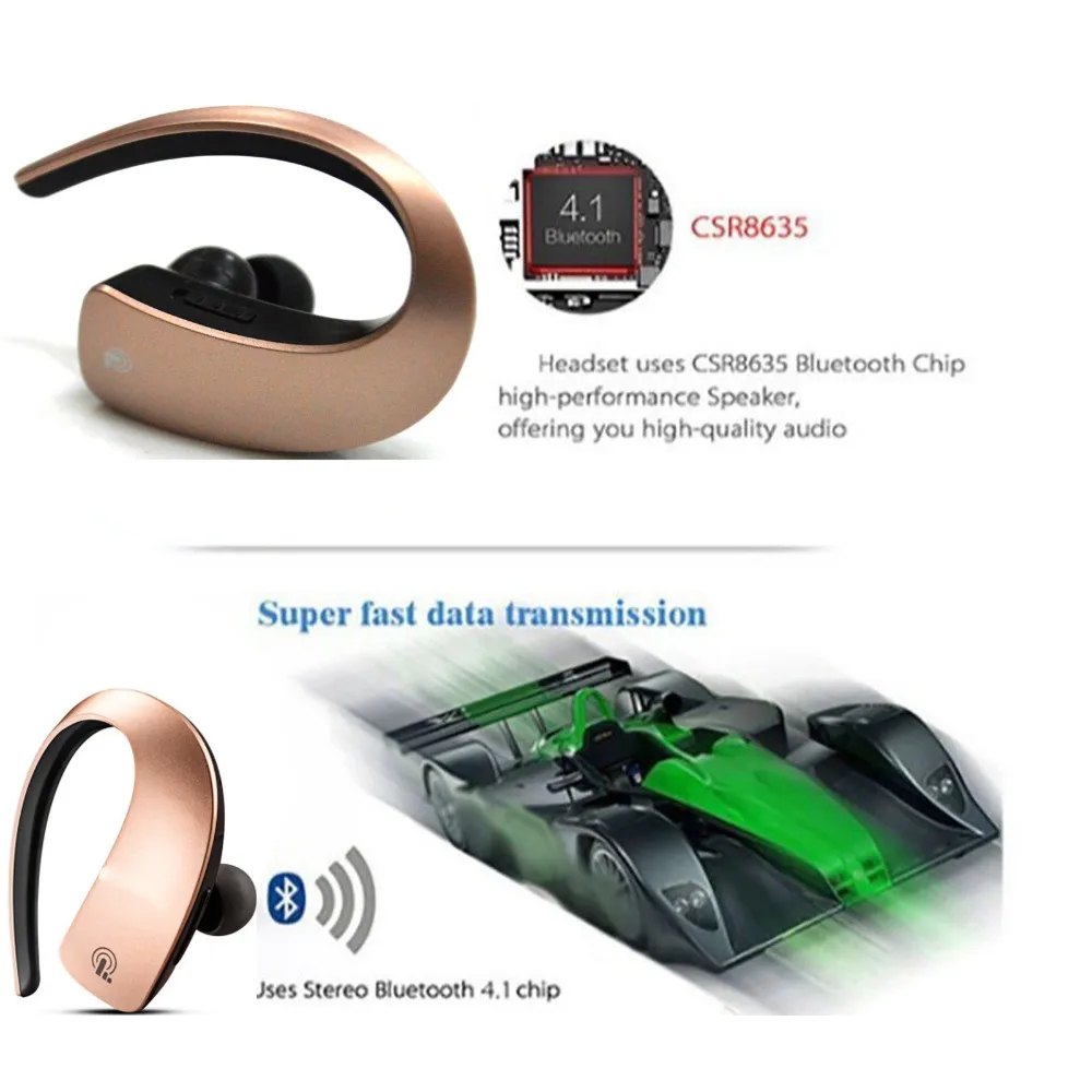 Wireless Bluetooth Headphon Stereo Headset Isolation Canceling Handsfree With Mic Earbud For Smartphone LG iPhone HTC Tablet ZTE