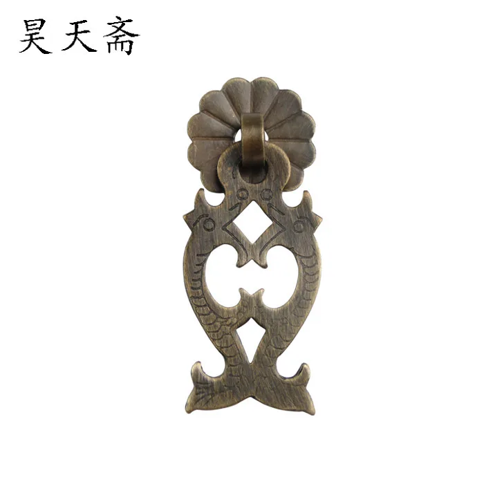 

[Haotian vegetarian] section Dragons Chinese antique copper handle Ming and Qing furniture accessories HTE-177 tri-color