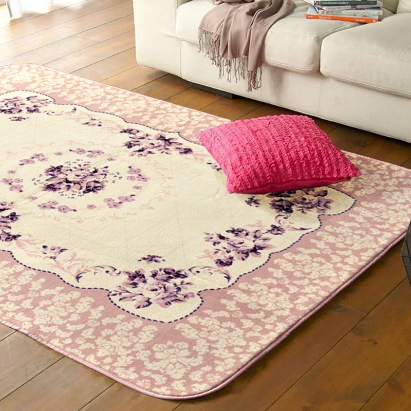

Big Size 185cm Soft Water Wash Carpet Kid Room Pink Carpet Thick Floor Blanket Yoga Mat Bedroom Fur Rug For Home Decoration