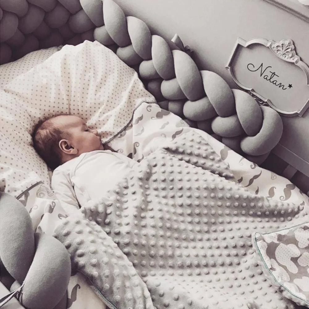 100/200/300 см, ручная работа, Nordic узел новорожденного кровать бампер длинная плетеная оплетка подушка для детской кроватки бампер узел детская кроватка номер Декор