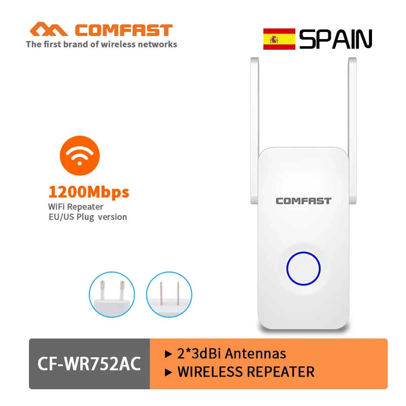 

Comfast 1200Mbps Gigabit Wireless WiFi Repeater WiFi Signal Amplifier Wireless Router WiFi Range Extender antenna SIGNAL Booster