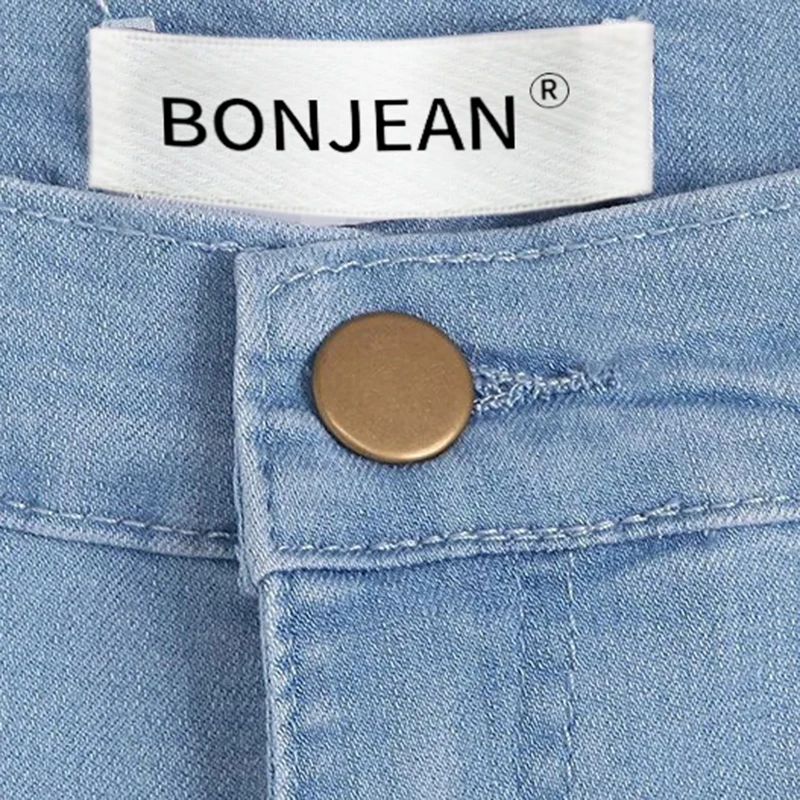 Женские джинсовые шорты BONJEAN эластичные облегающие с высокой талией и эффектом