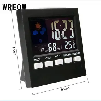 

Multifunction Digital Thermometer Hygrometer 3 in 1 Hygrometer Calendar Temperature Weather Station Snooze Function Alarm Clo L5