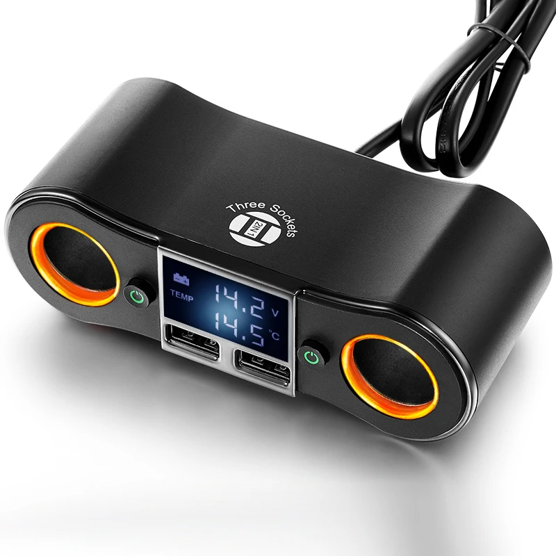 Nulaxy 12 В/24 В 2 выхода автомобиля USB автомобильного прикуривателя адаптер гнездо
