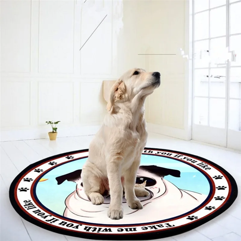 

Cartoon Pet Dog Mat Bed for Small Medium Large Dogs Anti-slip Round Puppy Big Dog Blankets for Pet Dogs Cat Blanket Pet Products
