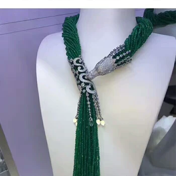 

SHANICE DIY Jewelry Big Dragon Head Full CZ Micro Paved Crystal Necklace Pendant Connectors For Fine Jewellery Bracelets Making