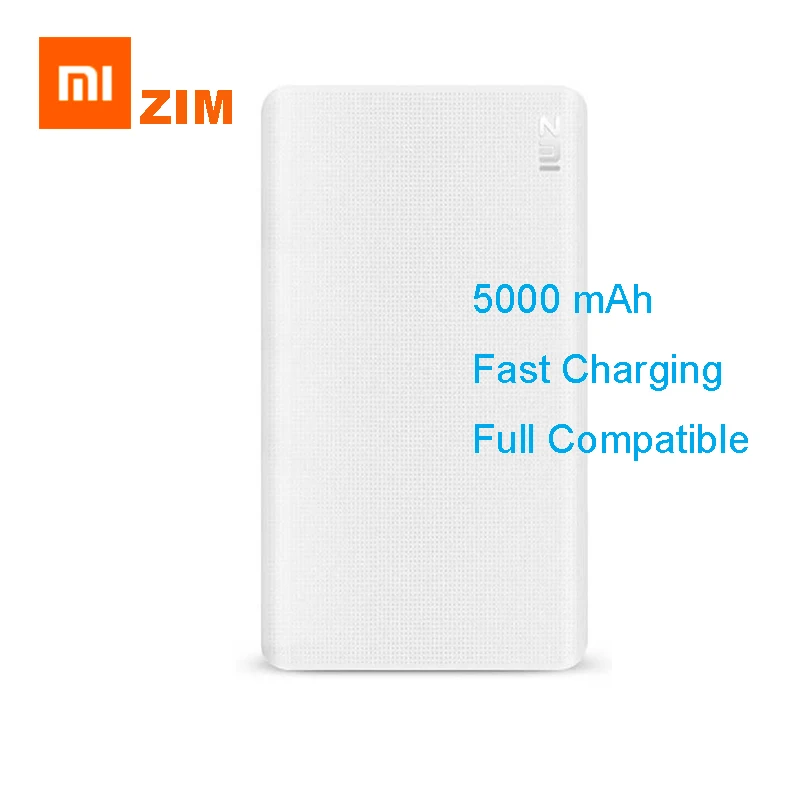 

Xiaomi Original ZMI 5000mAh Power Bank External Battery Portable Charging Two-way Quick QC2 Power Bank for smart phone Dropship