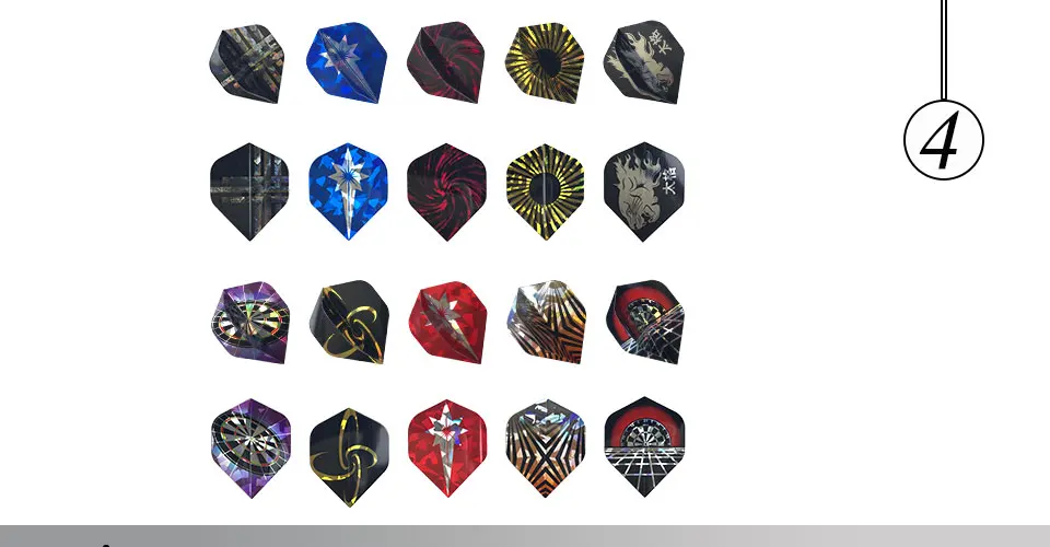 Easytoday 30Pcssets Professional Accessories Darts Flights Set Ten Colors High Quality Plastic Dart Wing Cool Darts Accessories (4)