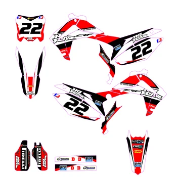 

Customized Number Gloss Team GRAPHICS&BACKGROUNDS DECAL STICKER for Honda CRF250R CRF250 2014 2015 2016 CRF 250 R