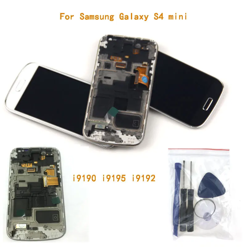 

For Samsung Galaxy S4 mini i9190 i9195 i9192 LCD with frame display touch screen converter replacement components