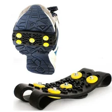 Пара 5 зубцов кошки Пешие прогулки противоскользящая обувь покрывает все размеры