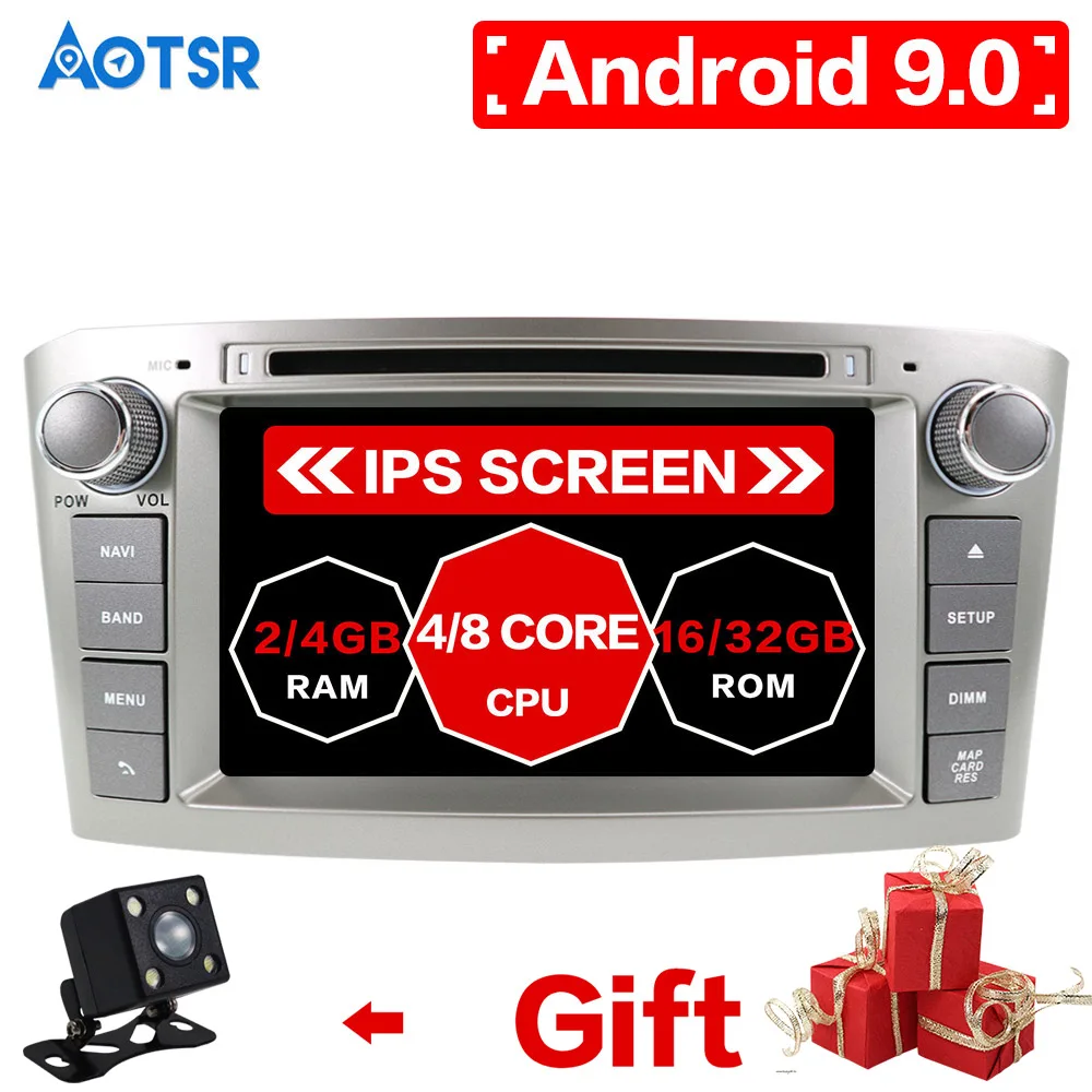 Автомагнитола 2 din на Android 10 0 4 + 32 ГБ DVD плеер для Toyota Avensis 2002 2008 головное устройство