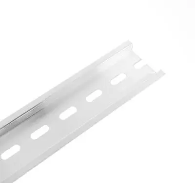

200mm Length 0.65ft Aluminum U Groove C45 Switch Meter Slotted DIN Rail x 2