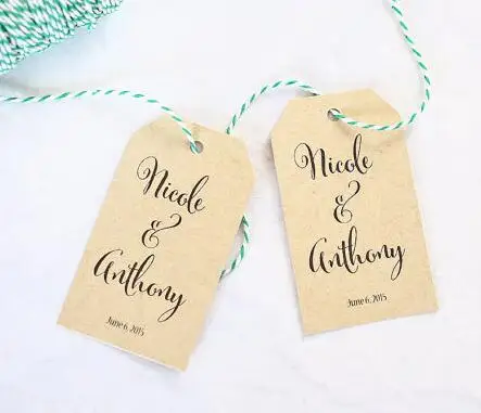 personalized calligraphy name wedding engagement party welcome gift bridal shower gift tags