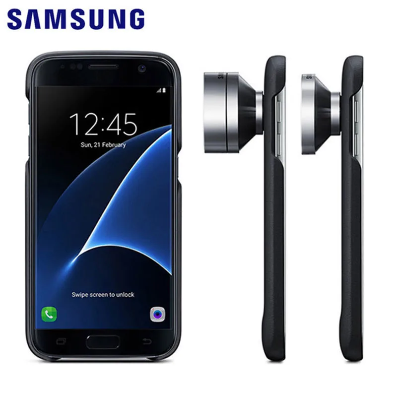 

100% Original Samsung Smart Cover Wide Macro Fisheye Camera Lens Case S7 Edge Case For Samsung Galaxy S7 Edge G935 Back Cover