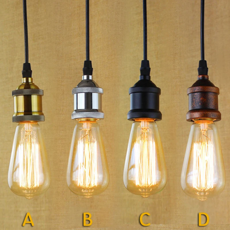 E27 40W Vintage Retro Filament Pendant Light For Bar Cafe Living Room