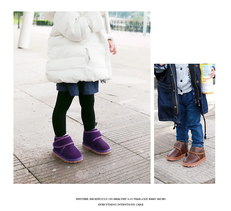 Зимние ботинки; толстые детские зимние ботинки для детей 1-2-3-4-5-6 лет; детская хлопковая обувь; обувь для девочек; детская зимняя обувь для мальчиков; Bota