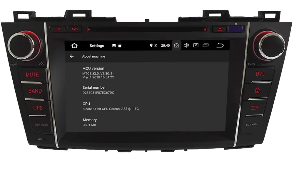 Excellent 8" Octa Core 4G Android 8.1 4GB RAM 64GB ROM BT Car DVD Multimedia Player Radio Stereo GPS Glonass For Mazda 5 Premacy 2007-2013 4