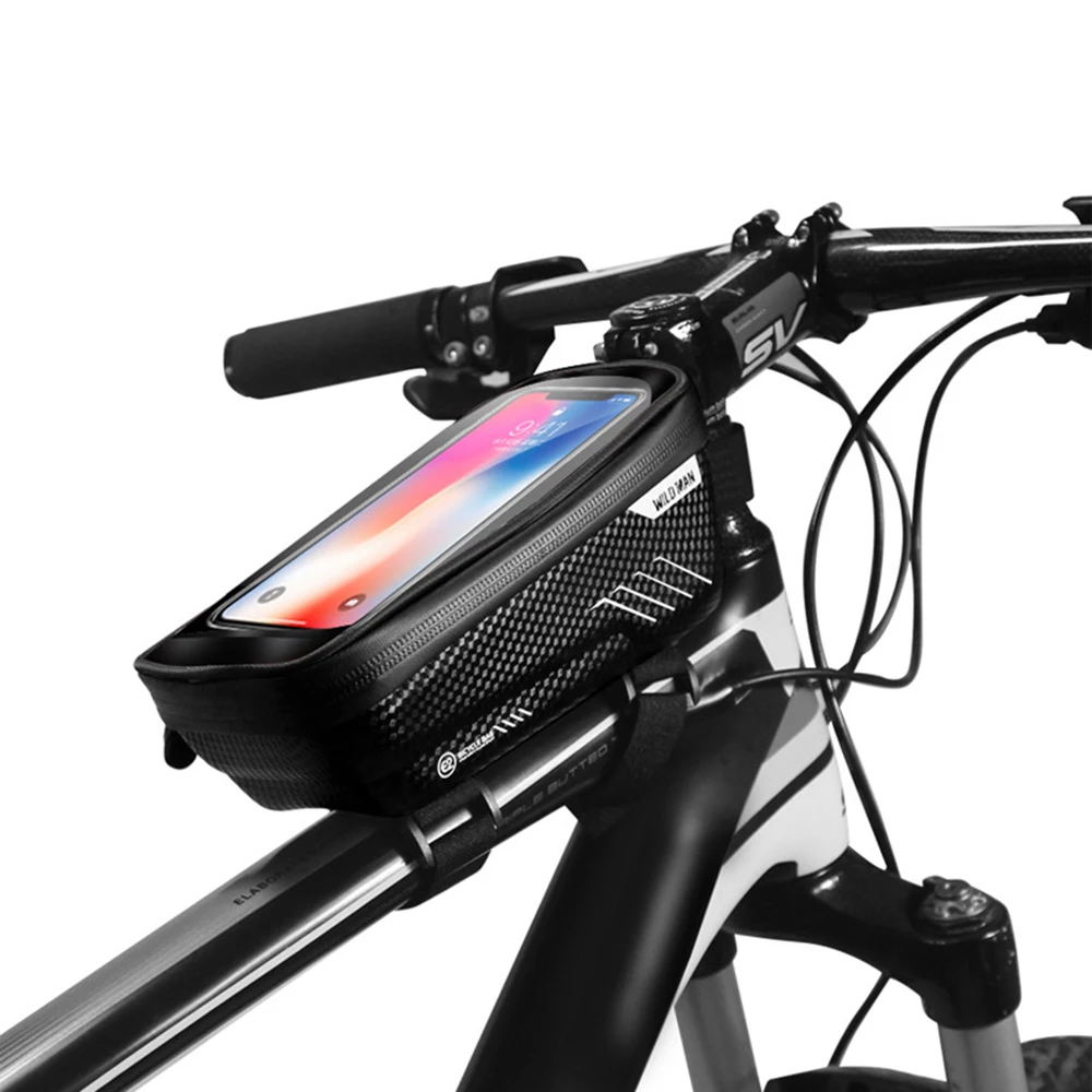 

Bicycle Bag Waterproof Press Screen Mobile Phone Bag Cycling Front Top Tube Frame Bag Cellphone Bag Bike Accessory