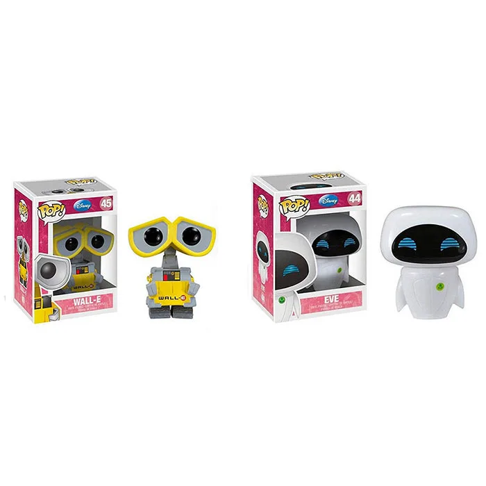 

POP ! WALL· E Action Figures Model Vinyl Toy Doll With Box WALL· E and EVE Cartoon Cute Keychain Figure Keyring