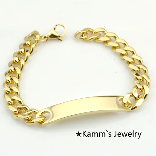

Aliexpress Stainless Steel Bracelet Gold punk rock jewelry charm mens jewellery biker gifts wholesale KB145