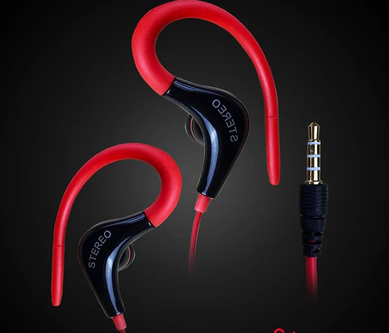 3.5 mm jack hanging ear type anti-shedding wire sports earphones headset super bass stereo earphones for huawei xiaomi samsung