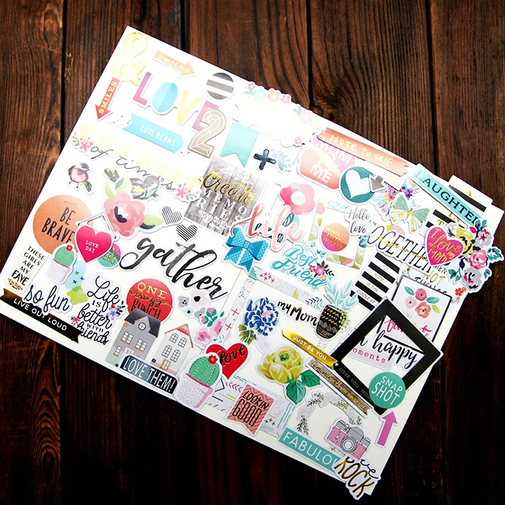 YPP CRAFT Be Brave Cardstock Die Cuts for Scrapbooking Happy Planner/Card Making/Journaling Project 60pc