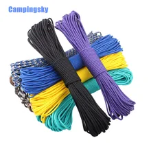 CAMPINGSKY-Cuerda de paracaídas Paracord 550 Mil Spec tipo III 7 hebras, cuerda para senderismo, tiendas de campaña, excursiones, camping, 100 pies, 200 colores