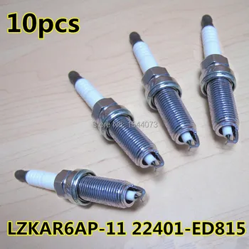 

10pcs OEM Quality Iridium Spark Plug For Nissan Micra March Note Tiida X-Trail Cube 22401 ED815 LZKAR6AP 11