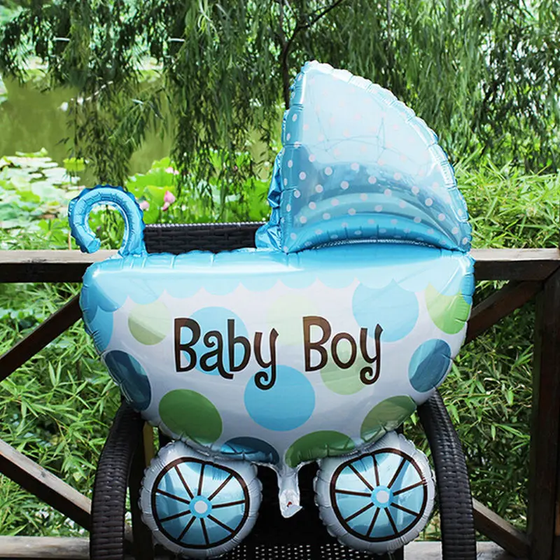 

1PC 11.8" Cute Baby Girls Boys Balloon Baby Shower Baby Stroller Foil Ballon Baby Toys For Newborn Party Decoration Balloons