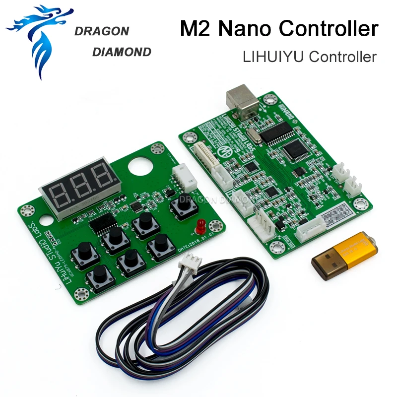 

K40 series: LIHUIYU M2 Nano Laser Controller Mother Main Board + Control Panel + Dongle B System Engraver Cutter DIY 3020 3040