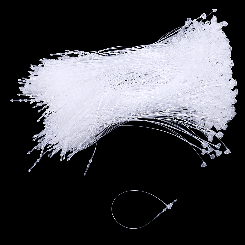 Plastic Hang Tag String Snap Lock Fastener Hand Use Tagging Supplies 8cm