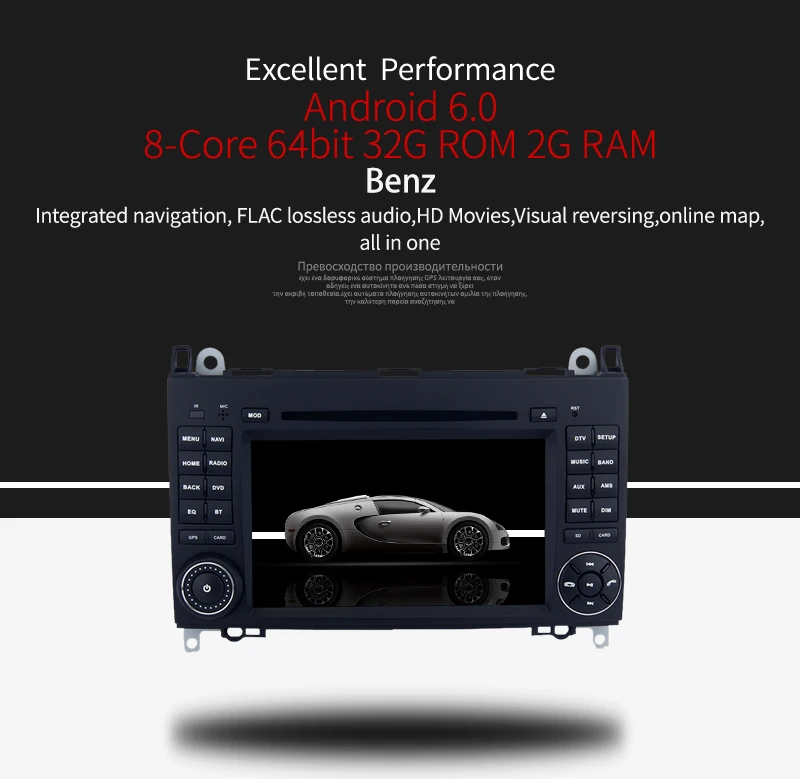 Cheap Octa Core Android 6.0 Car DVD Player For Mercedes Benz Sprinter W209 W169 W245 Viano Vito B150 B200 Car Radio 2Gb Ram+32Gb Rom 0