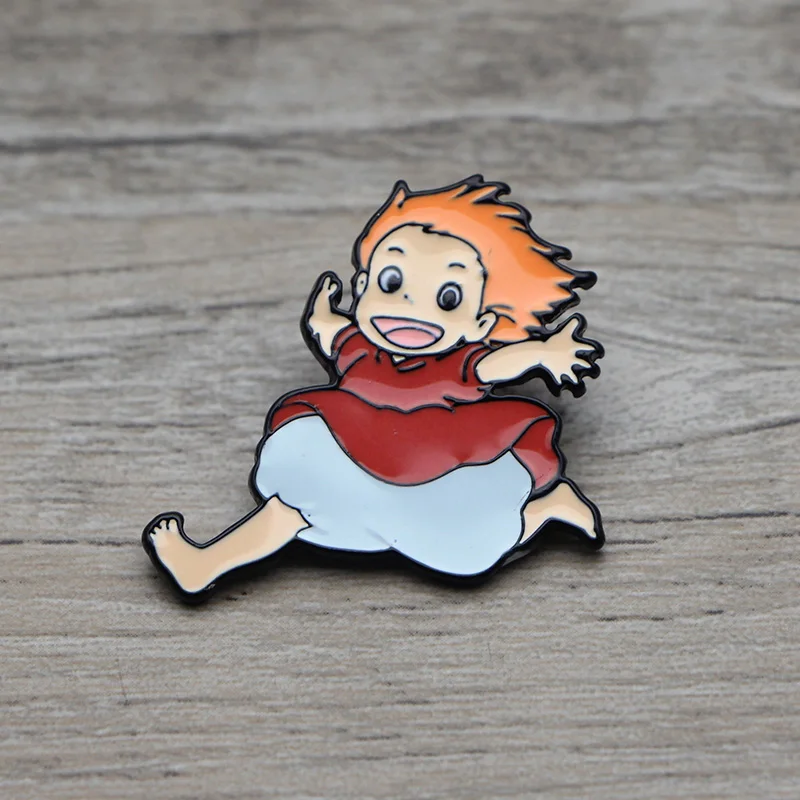 

L3773 Ponyo on the Cliff Metal Brooches and Pins Enamel Pin for Backpack/Bag Badge Brooch Collar Jewelry