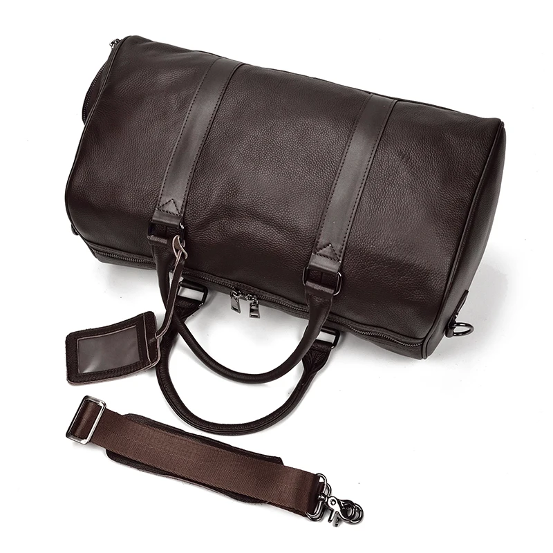 Vintage premium soft leather travel bag - Mathieu