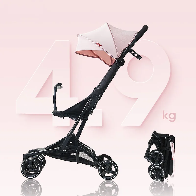 

Folding Umbrella Carriage Can Sit Can Lie Ultra-light Portable Infant Trolley On The Airplane For 0-3T Baby Baby Stroller Light