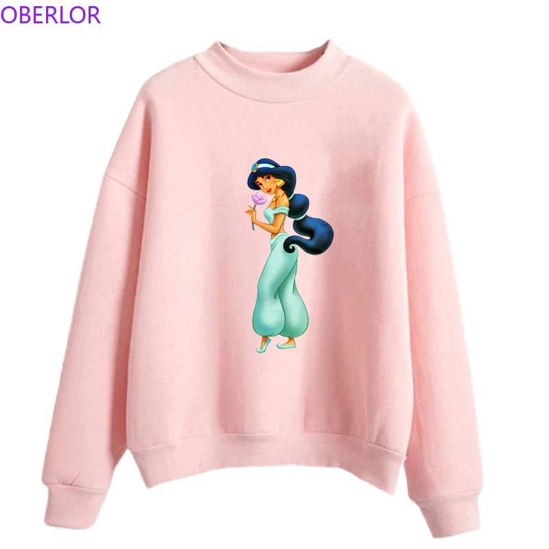 

Princess Jasmine Kawaii Funny Women Clothes 2019 Harajuku Sudadera Mujer Streetwear Aesthetic Vogue Hoodies Women Sweatshirt