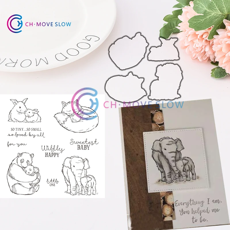 

CH Wildly Happy Metal Cutting Dies and stamp For Scrapbooking Practice Hands-on DIY Album Decor Card Craft Dies