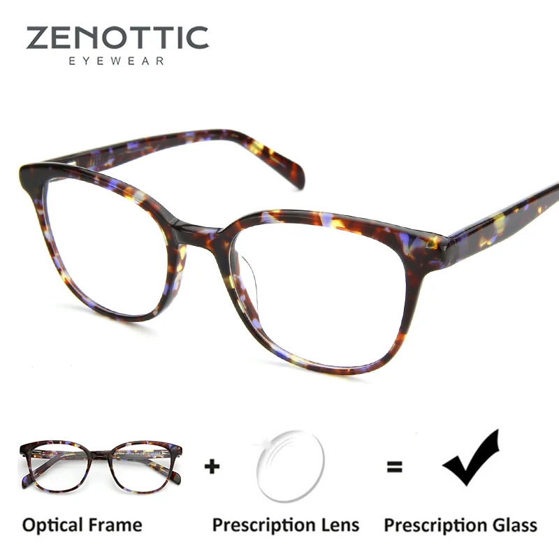 

ZENOTTIC Myopia Hyperopia Prescription Glasses Women Optical Myopia Eyeglasses Aspherical Anti Blue Ray Glasses Photochromic