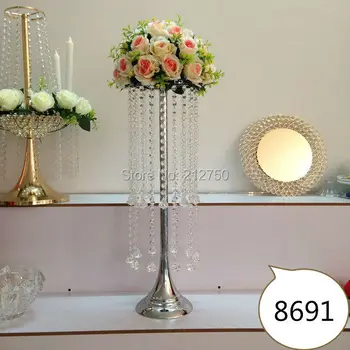 

Express free shipping 68cm 27inch crystal glass wedding decoration centerpieces 10pcs/lot