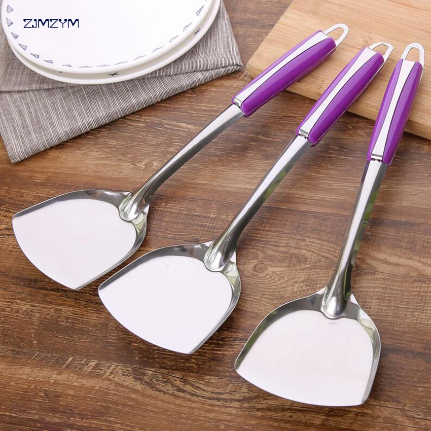 2018 new 1 pcs nonstick stainless steel kitchen cooking slotted spatula