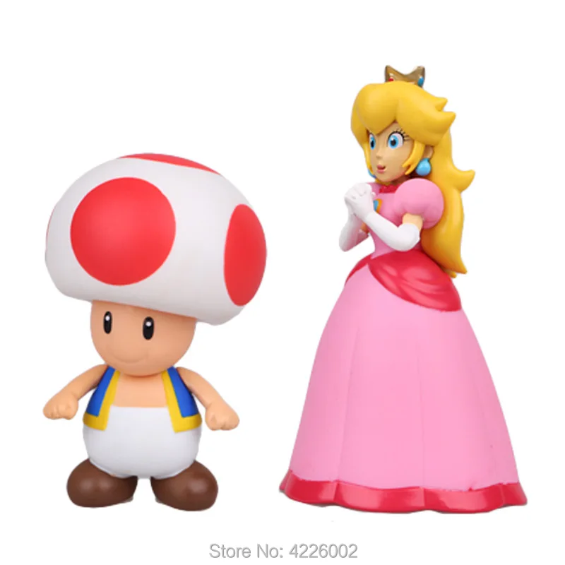 10cm Super Mario Bros Luigi Green Yoshi PVC Action Figures Peach Princess Toad Mushroom Miniatures Figurines Dolls Kids Toys 10cm Super Mario Bros Luigi Green Yoshi PVC Action Figures Peach Princess Toad Mushroom Miniatures Figurines Dolls Kids Toys