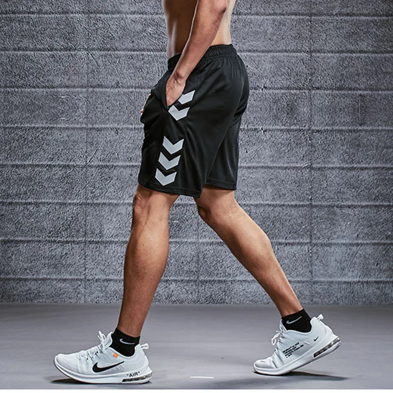 BINTUOSH шорты для бега, мужские шорты для тренировок, фитнеса, спортзала, спортивные шорты с карманами на молнии, плюс шорты для бега, шорты deportivo hombre - Цвет: Черный
